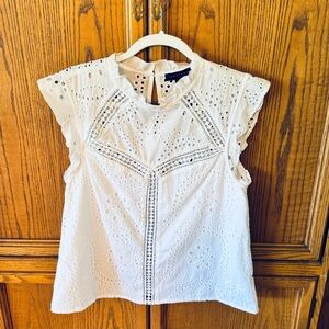 Sanctuary White Eyelet Blouse